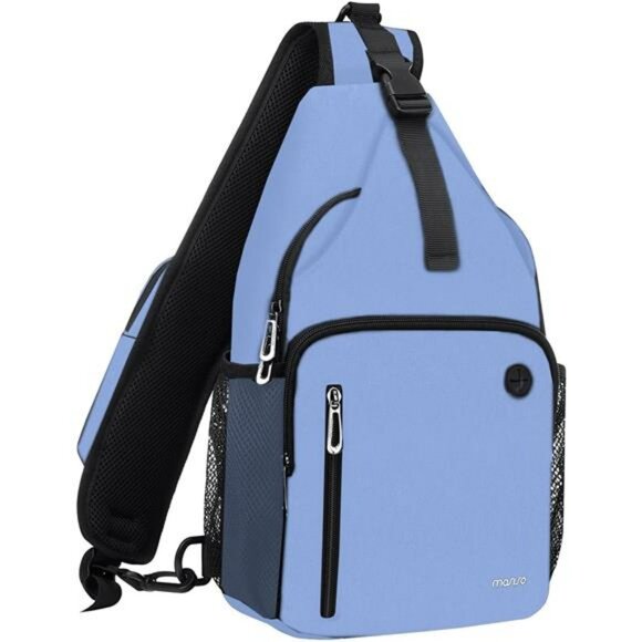 Sling Backpack Crossbody Shoulder Bag Travel Hiking Daypack with USB Charging - Picture 1 of 7